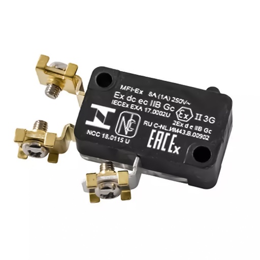 [MFI-Ex] Micro Limit Switch, Pin Plunger, Screw Terminals, 8A, 250Vac